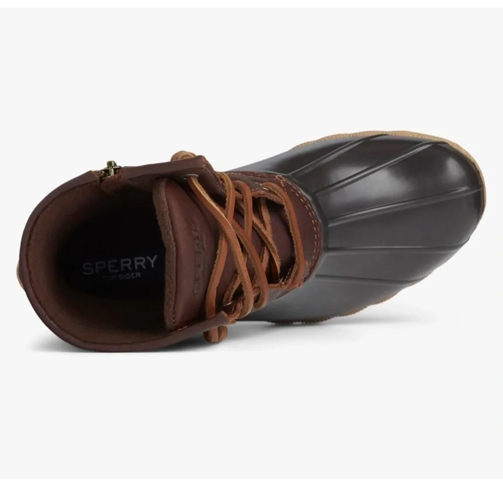 NWT Sperry Women's Saltwater Boots   Tan/Dark Brown